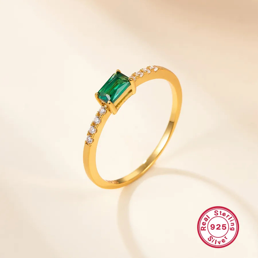 White Gold & Gold Plated 925 Sterling Silver Geometric Ring-Bijou Crush