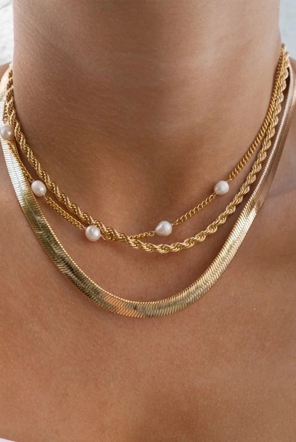 Modern Vibes Necklace - Sleek Geometric 316L Stainless Steel Aesthetic-Bijou Crush