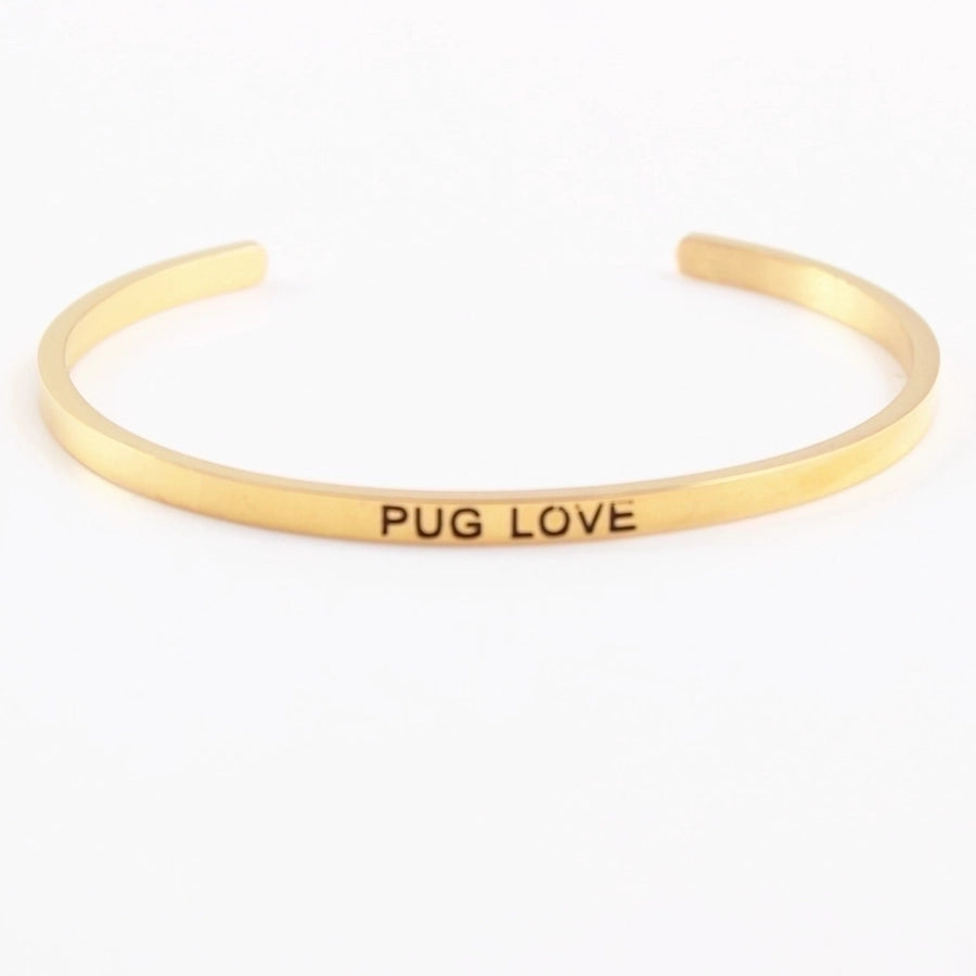 Quotes Letter Bracelet Bangle – 304 Stainless Steel-Bijou Crush