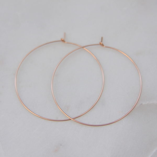 Rose Gold Hoop Earrings-Bijou Crush