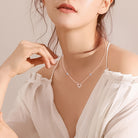 Moissanite 925 Sterling Silver Heart Necklace-Bijou Crush