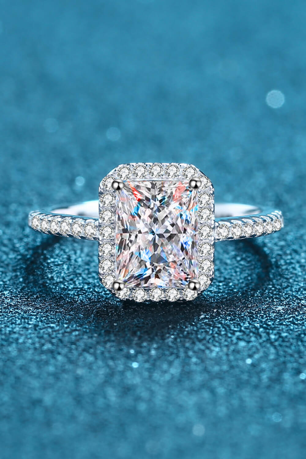 1 Carat Rectangle Moissanite Ring-Bijou Crush