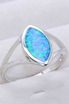 925 Sterling Silver Split Shank Opal Ring-Bijou Crush