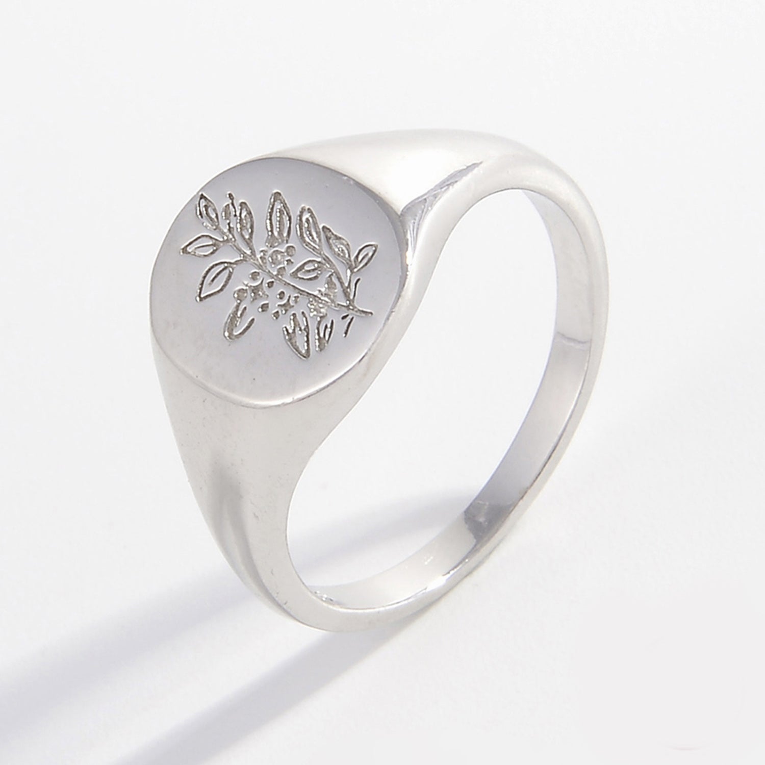 925 Sterling Silver Minimalist Signet Ring-Bijou Crush
