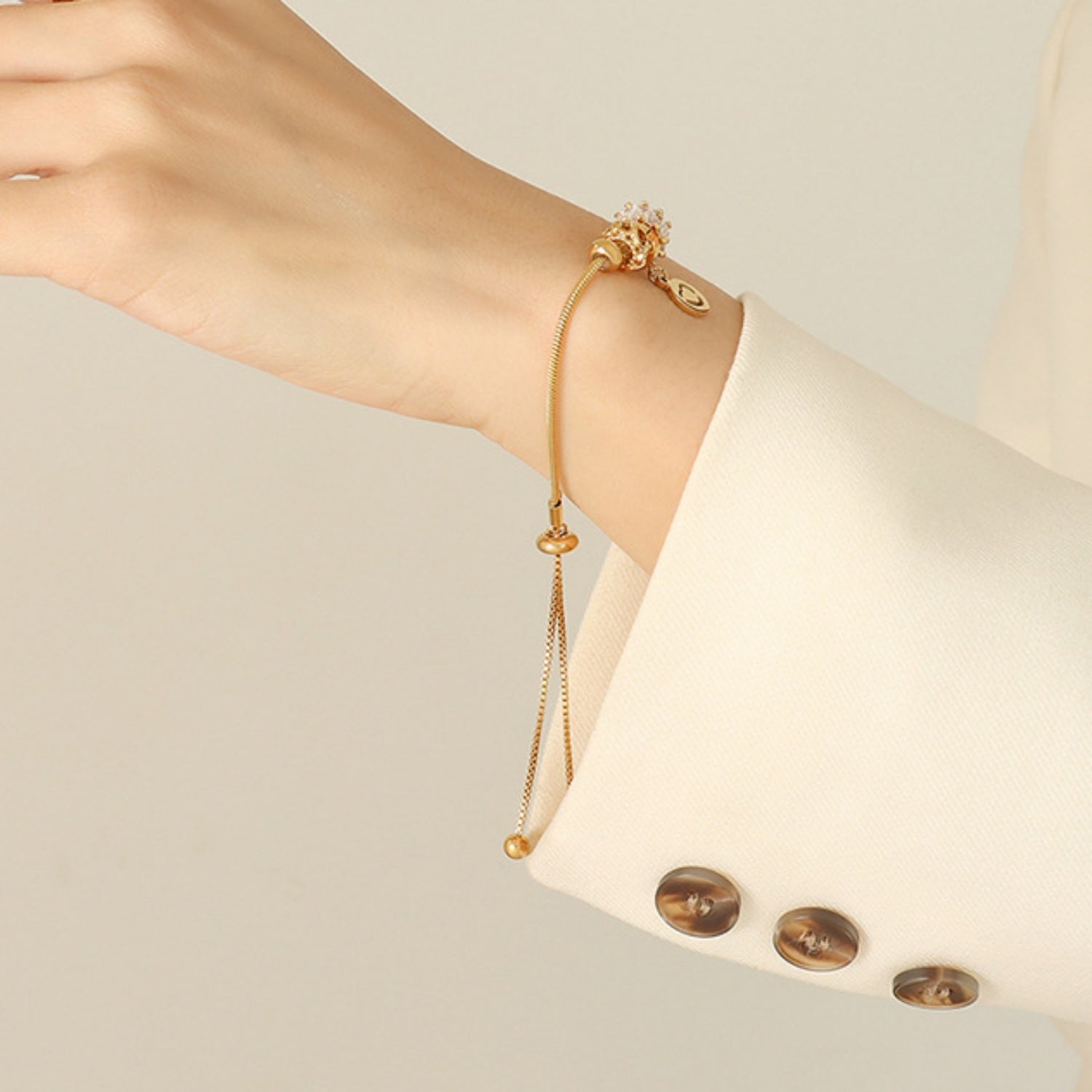 Heart Charm Titanium Steel Bracelet-Bijou Crush