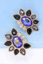 Geometrical Shape Glass Stone Dangle Earrings-Bijou Crush