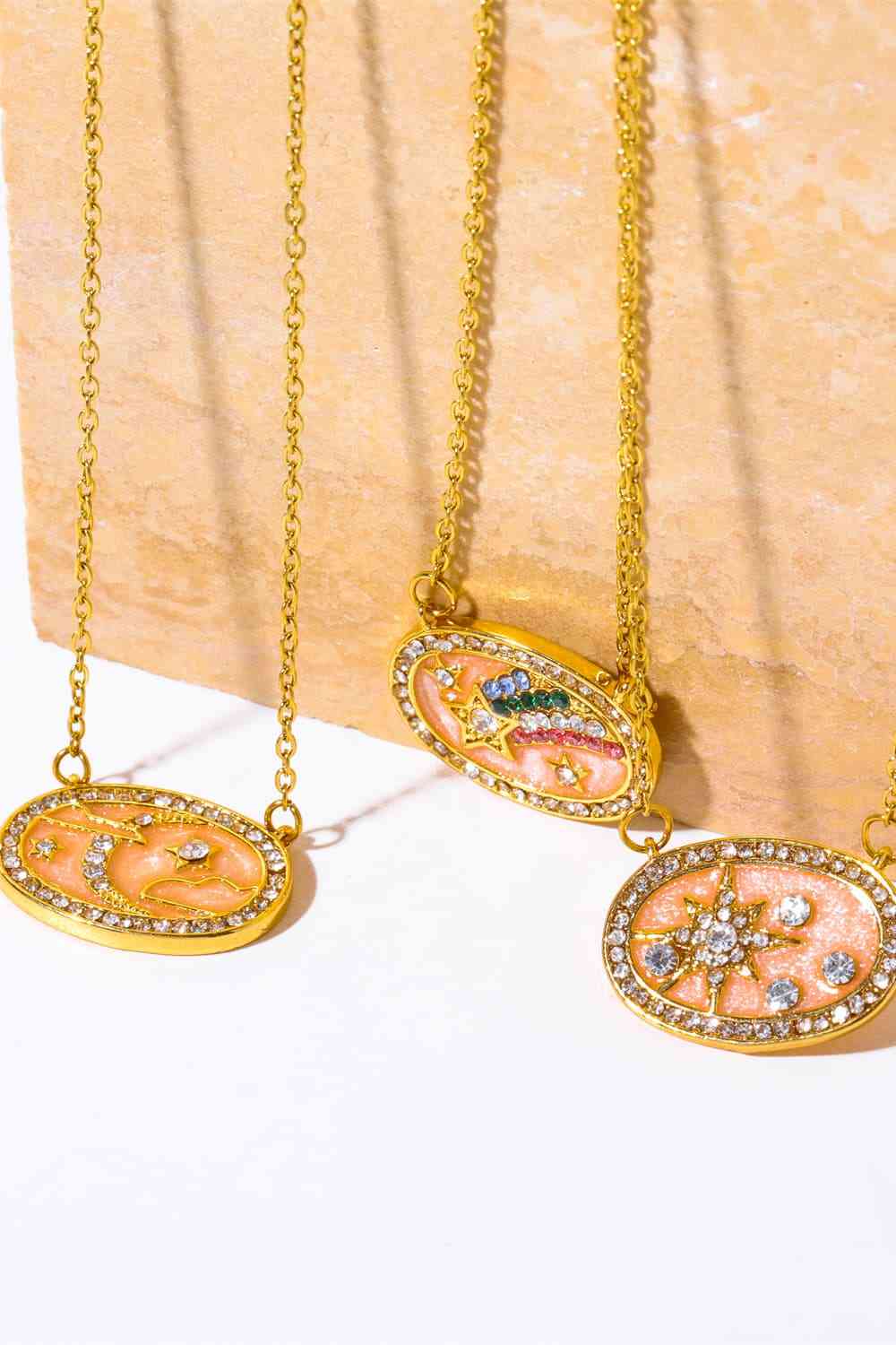 Stars in the Plate Pendant Copper Necklace-Bijou Crush