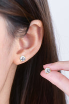 2-Carat Moissanite Stud Earrings in 925 Sterling Silver-Bijou Crush