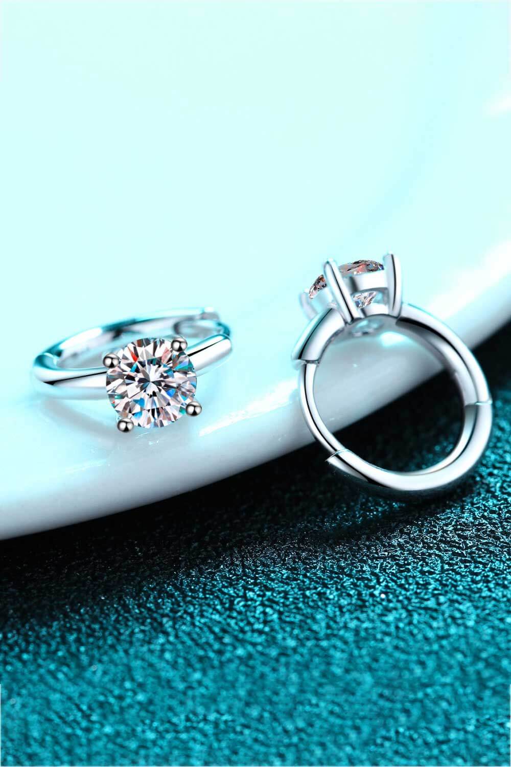 Moissanite Huggie Earrings-Bijou Crush