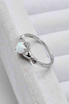 925 Sterling Silver Heart Opal Ring-Bijou Crush