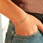 Lotus Shape 18K Gold-Plated Bead Bracelet-Bijou Crush