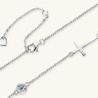 Cross 925 Sterling Silver Moissanite Necklace-Bijou Crush