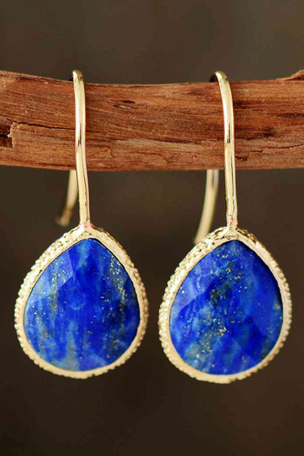 Handmade Natural Stone Teardrop Earrings-Bijou Crush
