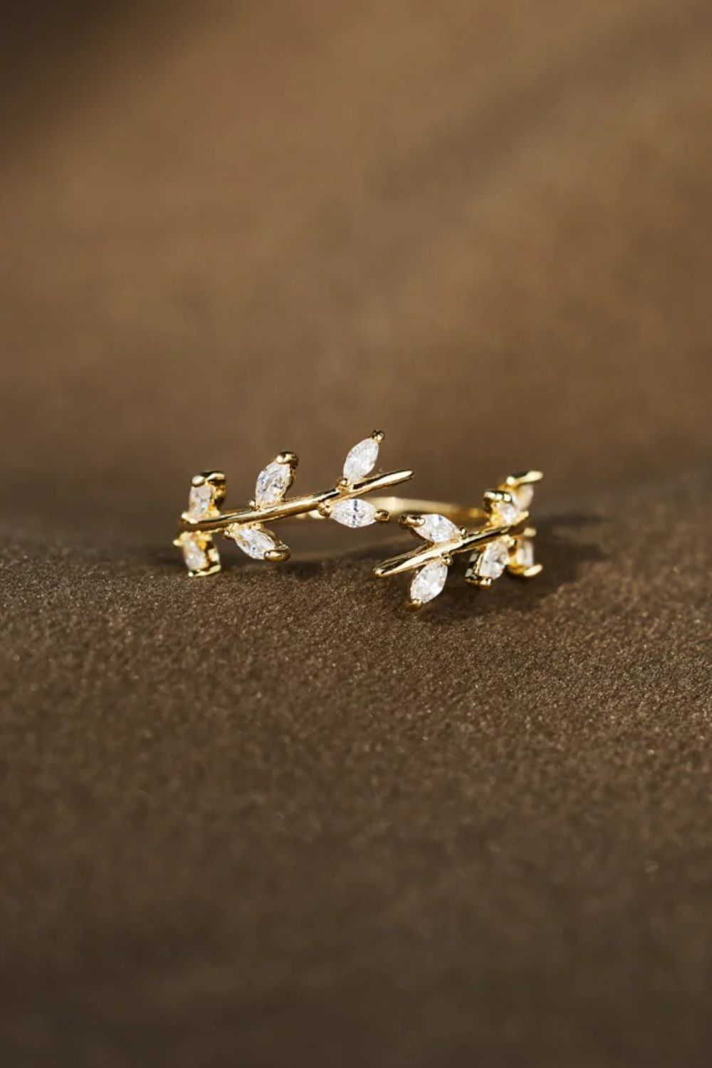 925 Sterling Silver Leaf Open Ring-Bijou Crush