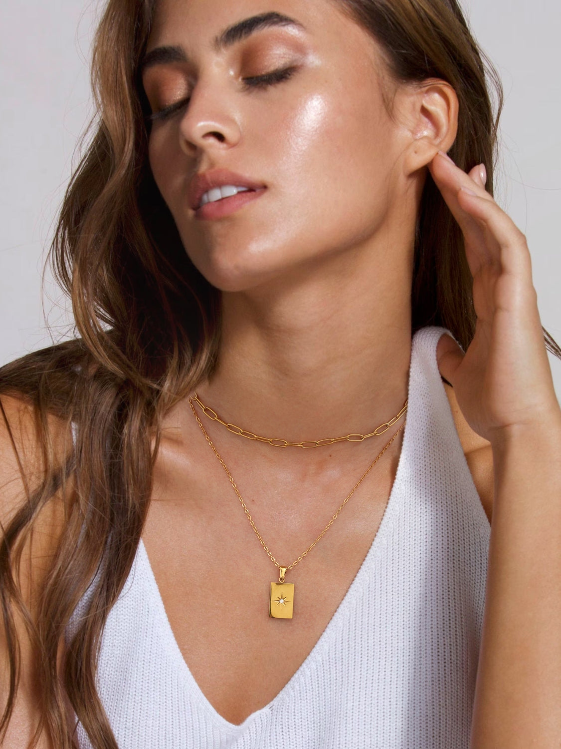 18K Gold-Plated Stainless Steel Double-Layered Necklace-Bijou Crush
