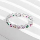 925 Sterling Silver Contrast Zircon Ring-Bijou Crush
