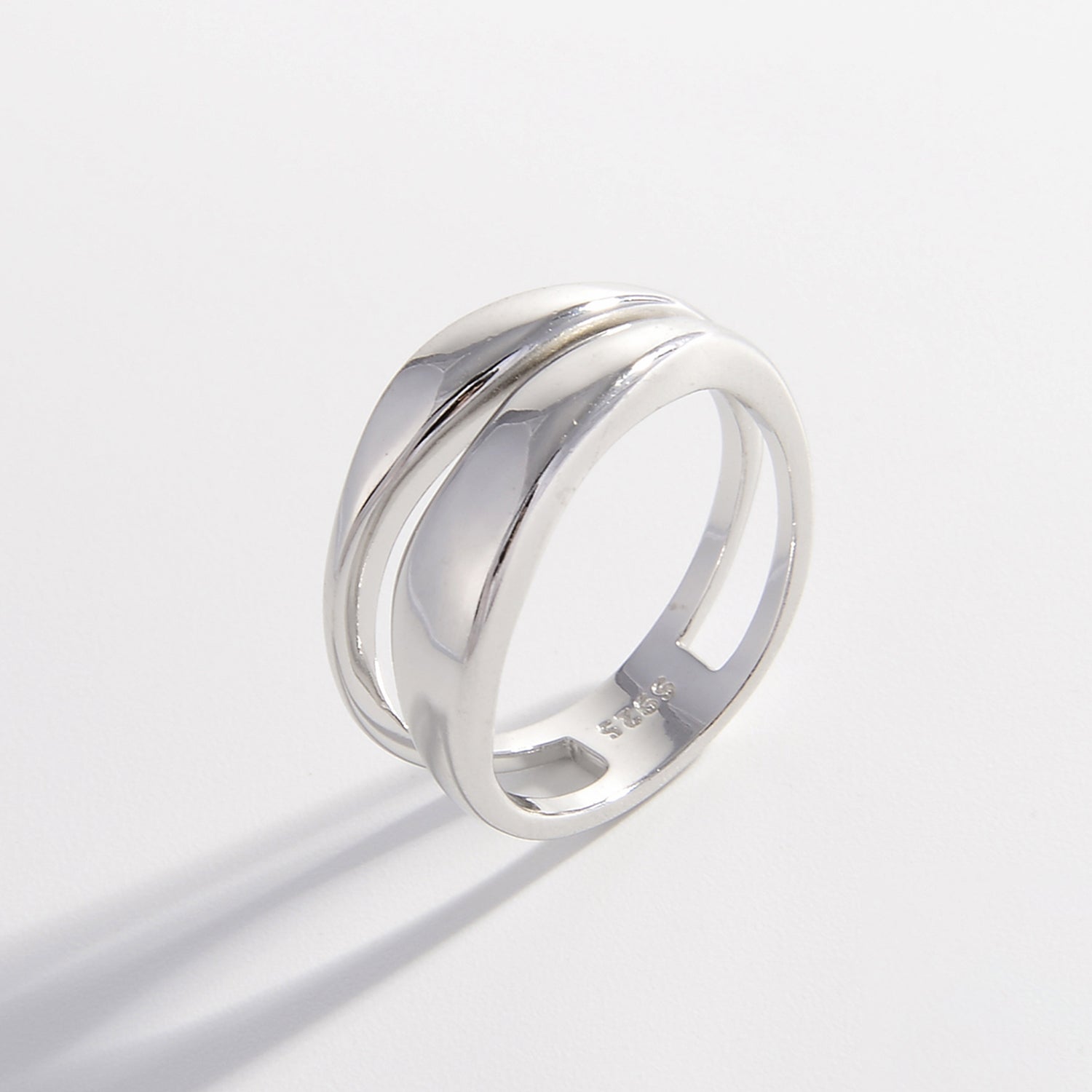 925 Sterling Silver Double-Layered Ring-Bijou Crush