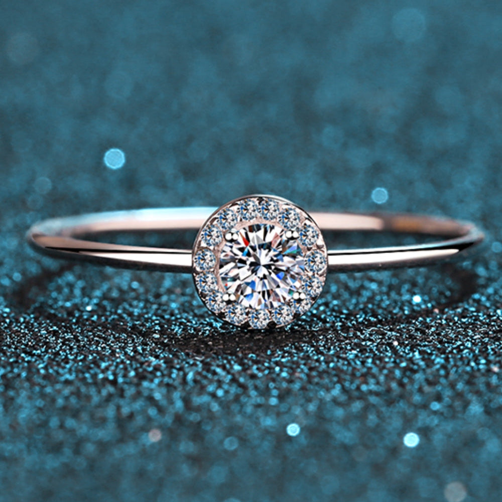 0.3-Carat Delicate Moissanite Ring in Sterling Silver-Bijou Crush