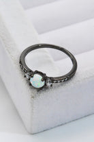 Sterling Silver Round Opal Ring-Bijou Crush