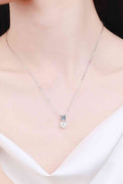 925 Sterling Silver Freshwater Pearl Moissanite Necklace-Bijou Crush