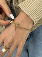 18K Gold-Plated Stainless Steel Letter L Bracelet-Bijou Crush