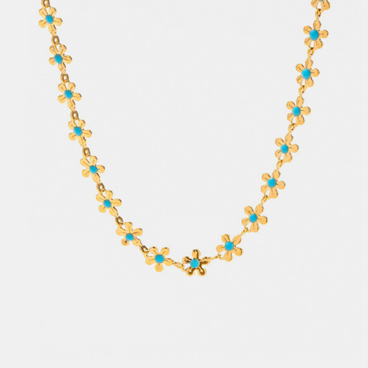 Titanium Steel Drip Oil Flower Necklace-Bijou Crush