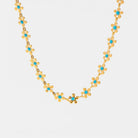 Titanium Steel Drip Oil Flower Necklace-Bijou Crush