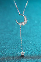 Star & Moon Moissanite Necklace-Bijou Crush