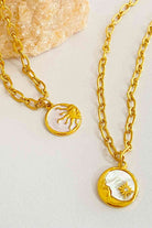 Round Pendant Stainless Steel Necklace-Bijou Crush