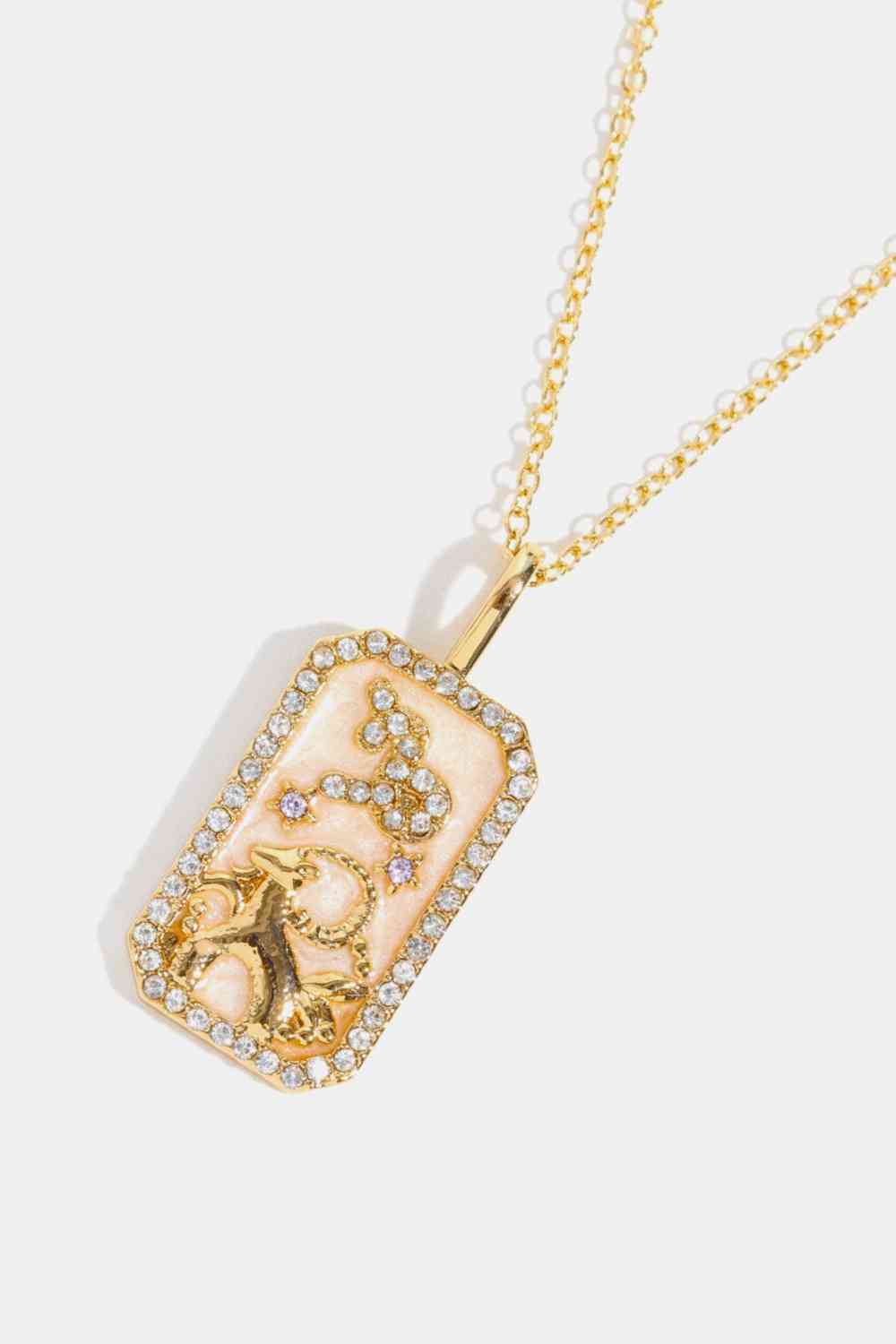 Rhinestone Constellation Pendant Copper Necklace-Bijou Crush