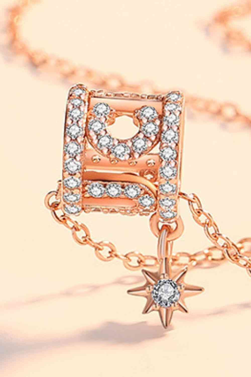 Rely On Fate Cubic Zirconia Pendant Necklace-Bijou Crush