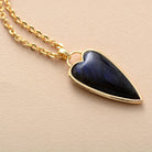 Copper Labradorite Heart Shape Necklace-Bijou Crush