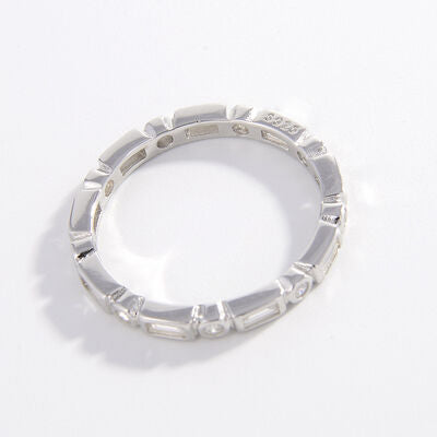 925 Sterling Silver Geometric Shape Zircon Ring-Bijou Crush