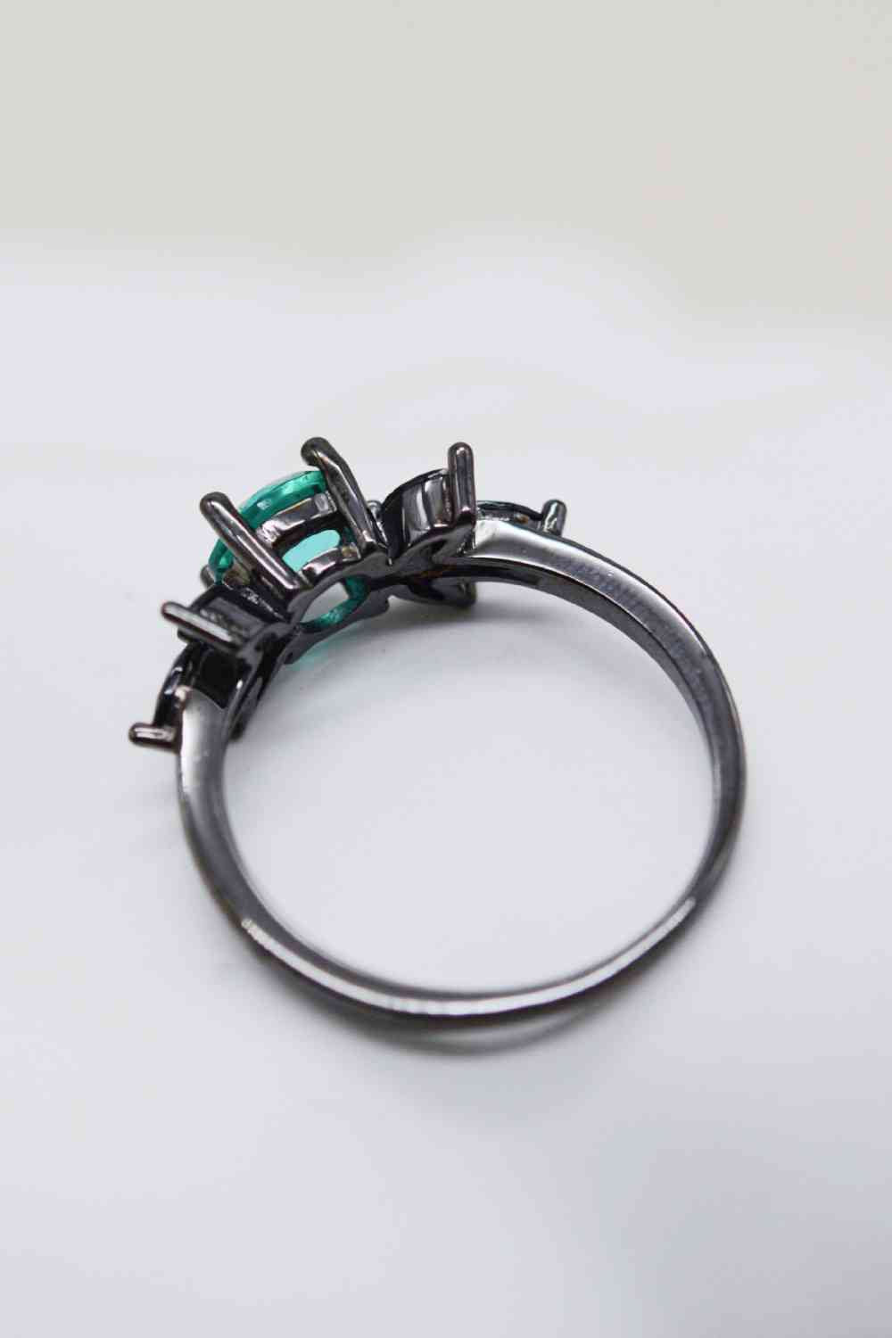 Paraiba Blue Zircon Leaf Ring-Bijou Crush