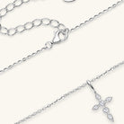 Moissanite Cross Pendant Necklace - 925 Sterling Silver-Bijou Crush