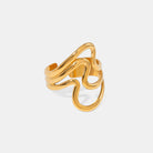 Stainless Steel Corrugated Open Ring-Bijou Crush