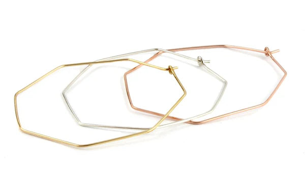 Nash Octagon Hoops Earrings-Bijou Crush