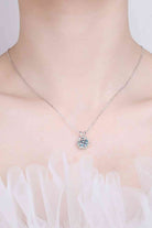 Learning To Love 925 Sterling Silver Moissanite Pendant Necklace-Bijou Crush