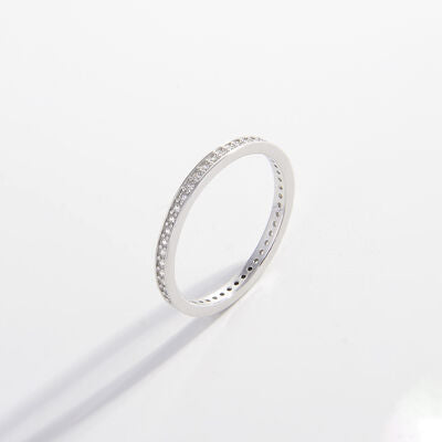 925 Sterling Silver Inlaid Zircon Ring-Bijou Crush