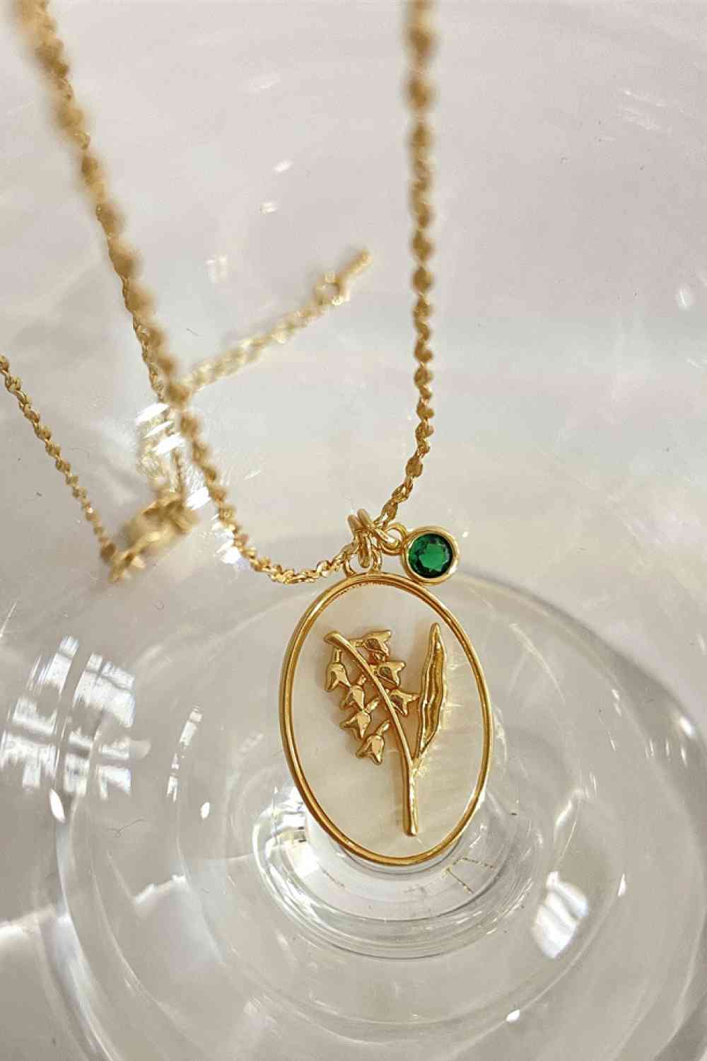 Flower Shell Pendant Copper Necklace-Bijou Crush