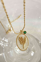 Flower Shell Pendant Copper Necklace-Bijou Crush