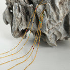 18K Gold-Plated Oil Drip Bead Necklace-Bijou Crush