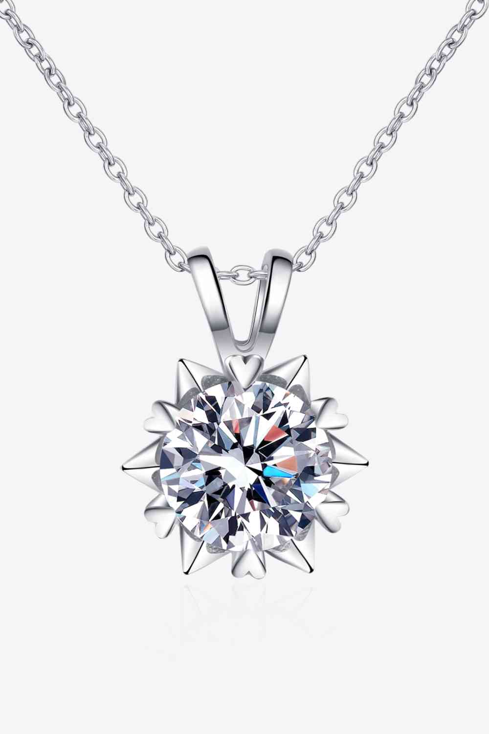Learning To Love 925 Sterling Silver Moissanite Pendant Necklace-Bijou Crush