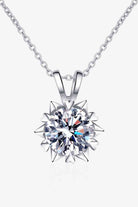 Learning To Love 925 Sterling Silver Moissanite Pendant Necklace-Bijou Crush