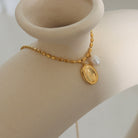 Titanium Steel Freshwater Pearl Pendant Necklace-Bijou Crush