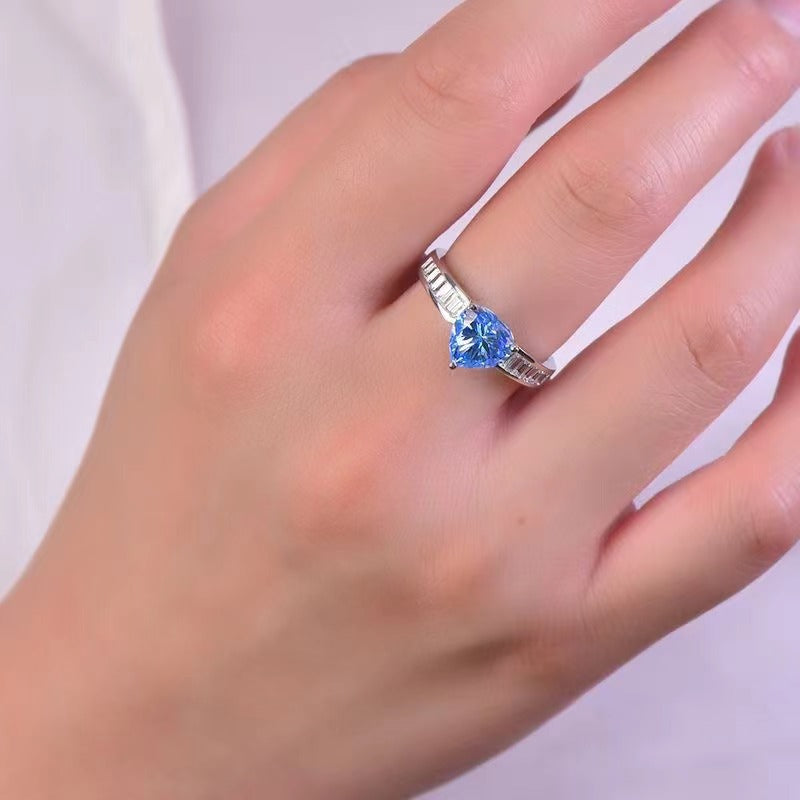 2 Carat Moissanite 925 Sterling Silver Ring-Bijou Crush