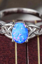 Crisscross 4-Prong Opal Ring-Bijou Crush