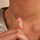 Titanium Steel Inlaid Zircon Pendant Necklace-Bijou Crush