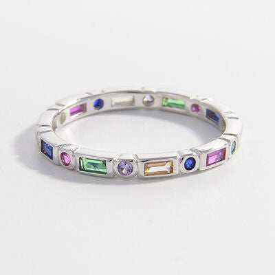 925 Sterling Silver Inlaid Zircon Ring-Bijou Crush