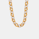 Zircon Titanium Steel Chunky Chain Necklace-Bijou Crush